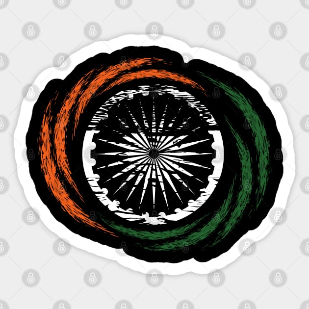 India-tiranga Sticker by Myartstor 